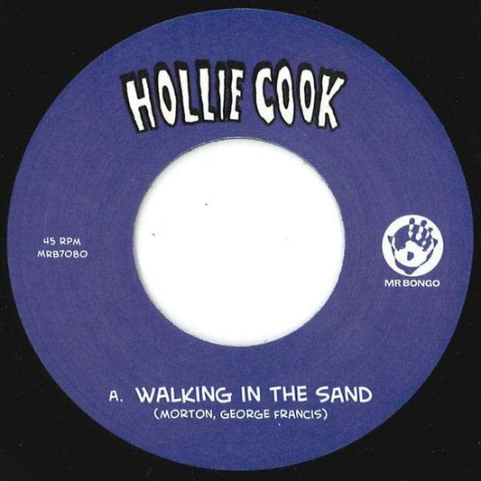 Blue vinyl record label with "Hollie Cook" and song title details.