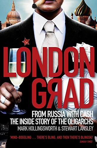 Book cover: "Londongrad," featuring a man, money, and London landmarks.