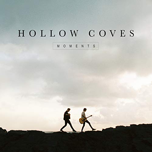 Album cover for Hollow Coves’ “Moments” featuring two men walking.
