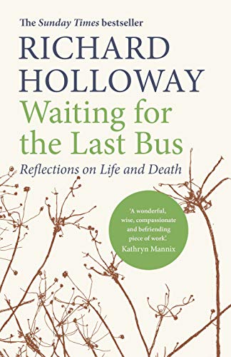 Book cover: “Waiting for the Last Bus” with twig illustration.
