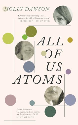 Book cover: "All of Us Atoms" with portraits and colorful circles.