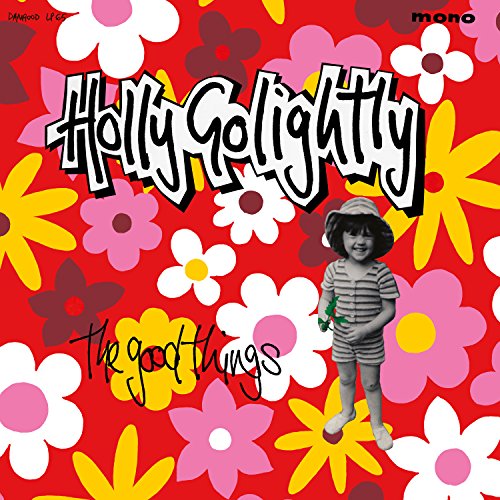Vinyl record cover: red background with flowers and a child’s photo.
