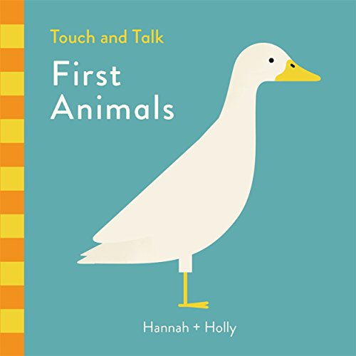 Children’s book cover with a white duck illustration and striped spine.