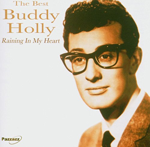 Buddy Holly in glasses, album cover for “Raining In My Heart.”