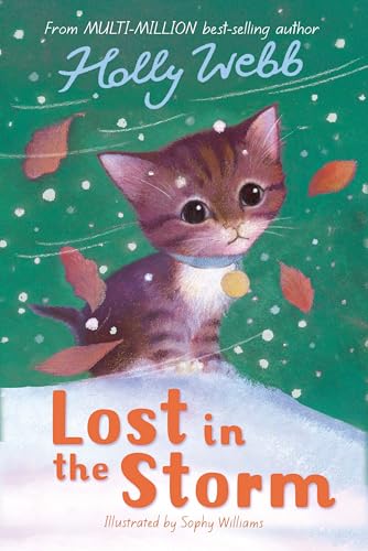 Book cover featuring a small striped kitten against a green and white background.