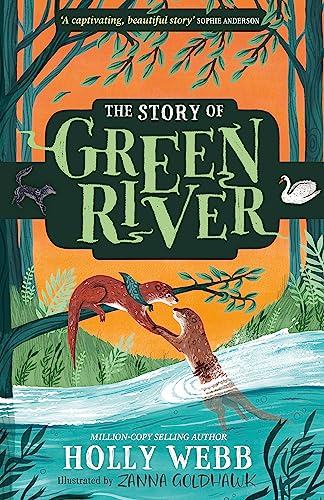 Book cover: "The Story of Greenriver" with otters, trees, and a swan.