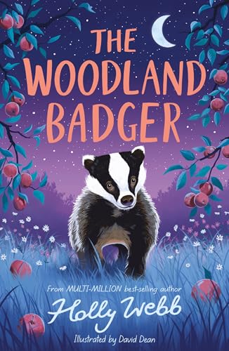 Book cover featuring a badger in a field under a crescent moon.