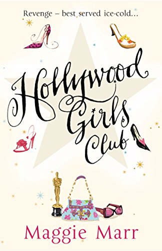 Book cover: "Hollywood Girls Club" with shoes, a star, and an Oscar statue.