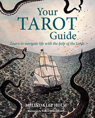 Book cover with title "Your Tarot Guide" and a ship illustration.