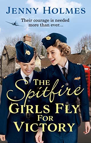 Book cover featuring two women in wartime uniforms smiling against a village backdrop.