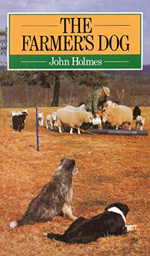 Book cover: farmer with sheep, and two dogs in a field.