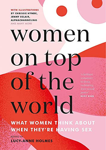 Book cover: "Women on Top of the World" with abstract red and pink design.