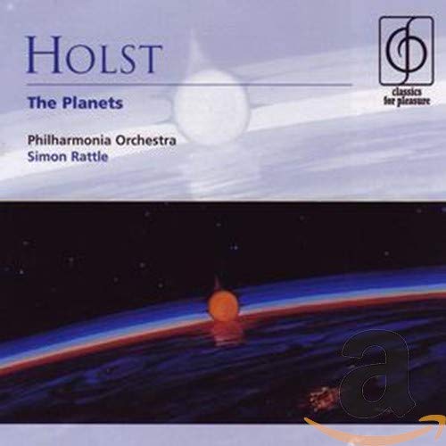 CD cover for Holst’s “The Planets,” featuring a planet and nebula.