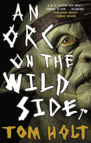 Book cover featuring a close-up of an orc’s face with large text.