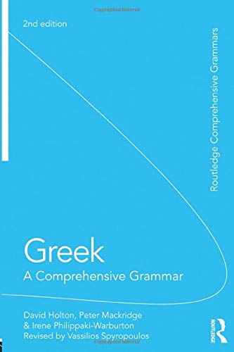 Blue book cover with white text: "Greek A Comprehensive Grammar.
