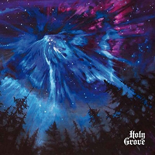 Painted album cover with a celestial, swirling blue and purple landscape.