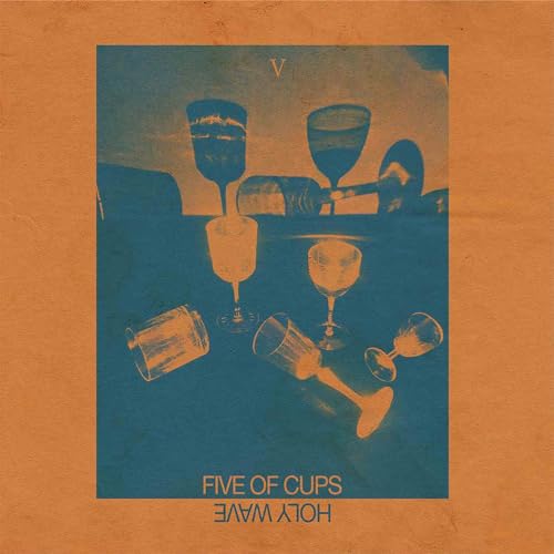 CD cover with a blue and orange illustration of overturned wine glasses.