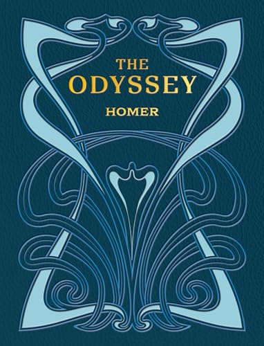 Book cover for "The Odyssey" by Homer with Art Nouveau design.