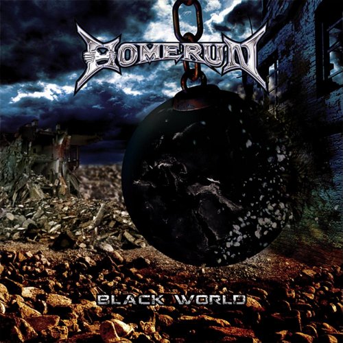 CD cover for "Homerun - Black World" featuring a wrecking ball and ruins.