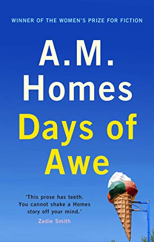 Book cover: "Days of Awe" by A.M. Homes with an ice cream cone image.
