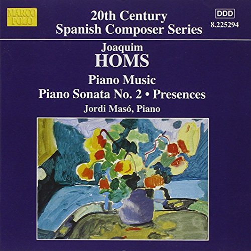 CD cover for Joaquim Homs’ Piano Music with floral painting.