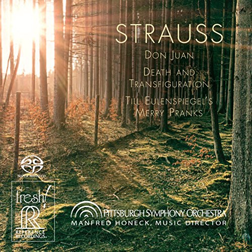 CD cover: forest scene with "Strauss" and orchestra details.