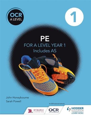 The image depicts a textbook cover with a blue background, featuring a pair of athletic shoes.