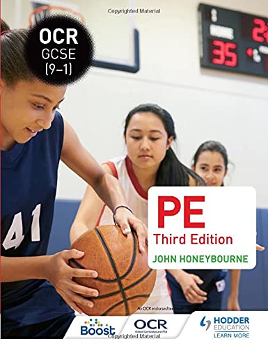 Textbook cover for OCR GCSE (9-1) PE, featuring basketball players.