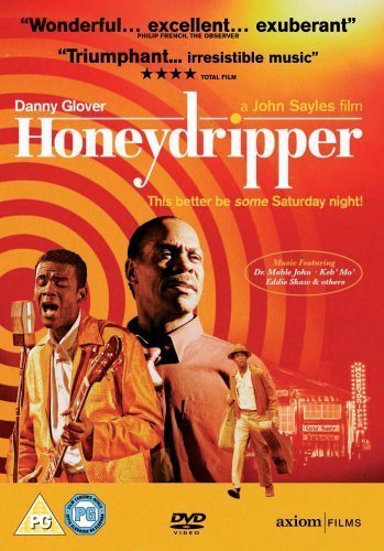 “Honeydripper” DVD cover featuring Danny Glover and musicians in orange tones.