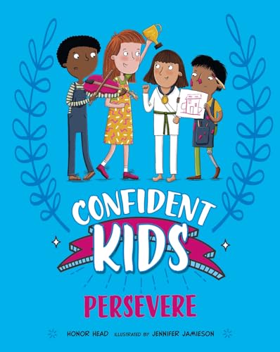Book cover depicting four diverse children with hobbies and awards.
