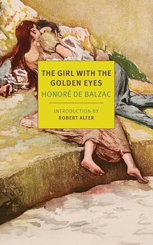 Book cover: “The Girl with the Golden Eyes” with a romantic painting.