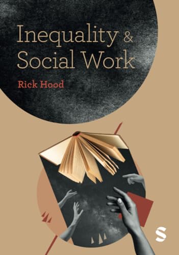 Book cover for “Inequality & Social Work” with open book and reaching hands.