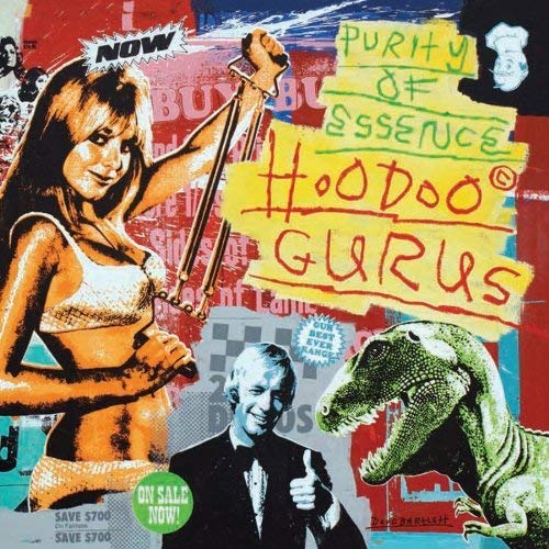 Hoodoo Gurus "Purity Of Essence" vinyl album cover with collage imagery.
