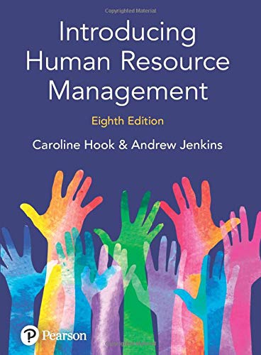 Book cover: "Introducing Human Resource Management," eighth edition, with raised hands.