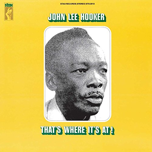 Yellow album cover featuring a black and white portrait of John Lee Hooker.