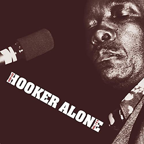 Hooker John Lee album cover featuring a microphone and portrait.