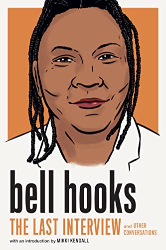Book cover featuring an illustration of bell hooks against an orange background.