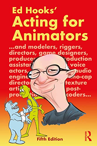 Book cover: "Acting for Animators" with cartoon illustration of a man.