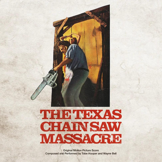 CD cover for "The Texas Chainsaw Massacre" with a chainsaw-wielding figure.