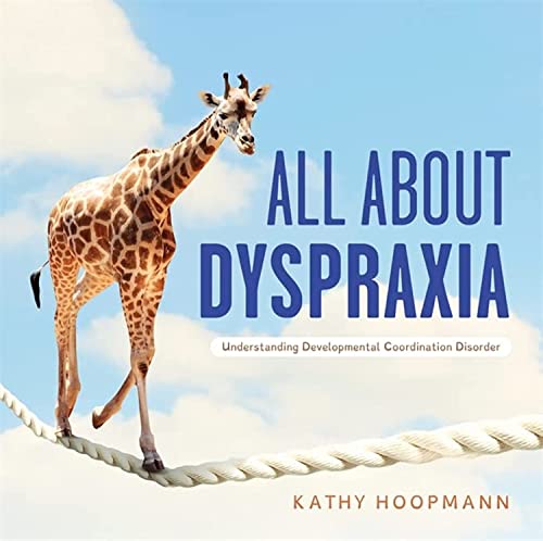 Book cover: giraffe balancing on a rope against a blue sky.