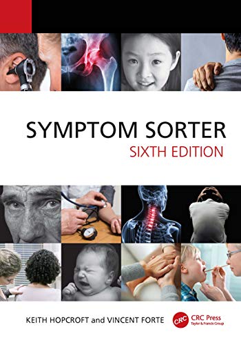 Book cover with medical imagery and text: "Symptom Sorter, Sixth Edition.