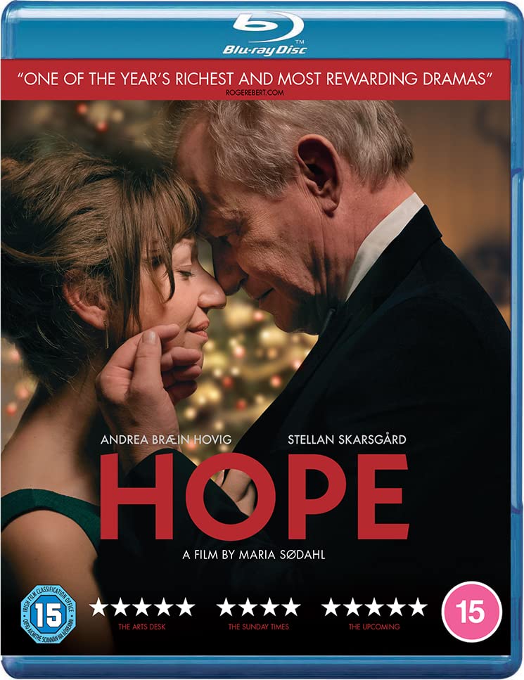 Blu-ray cover for "Hope" featuring a couple embracing, with red text.