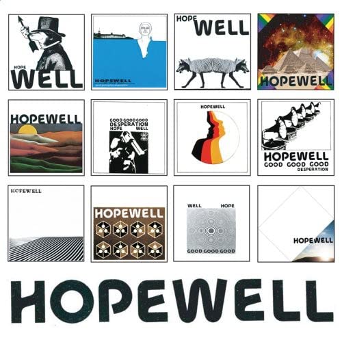 Grid of twelve album covers for Hopewell’s “Good Good Good Desperation” vinyl.