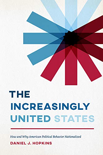 Book cover with abstract red and blue starburst design and white text.