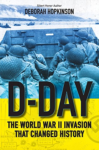 Book cover depicting WWII soldiers in a landing craft on D-Day.