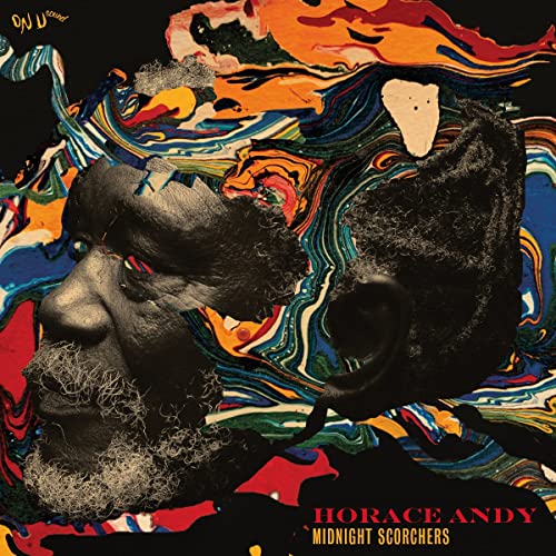 Horace Andy album cover, a portrait with colorful, swirling background.
