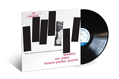 Horace Parlan’s “Speakin’ My Piece” vinyl record with abstract cover art.