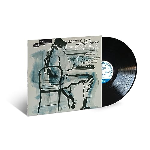 Horace Silver’s “Blowin’ The Blues Away” vinyl record with painted cover art.