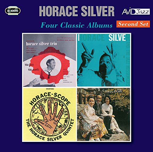 CD cover for Horace Silver’s “Four Classic Albums” with jazz musicians.