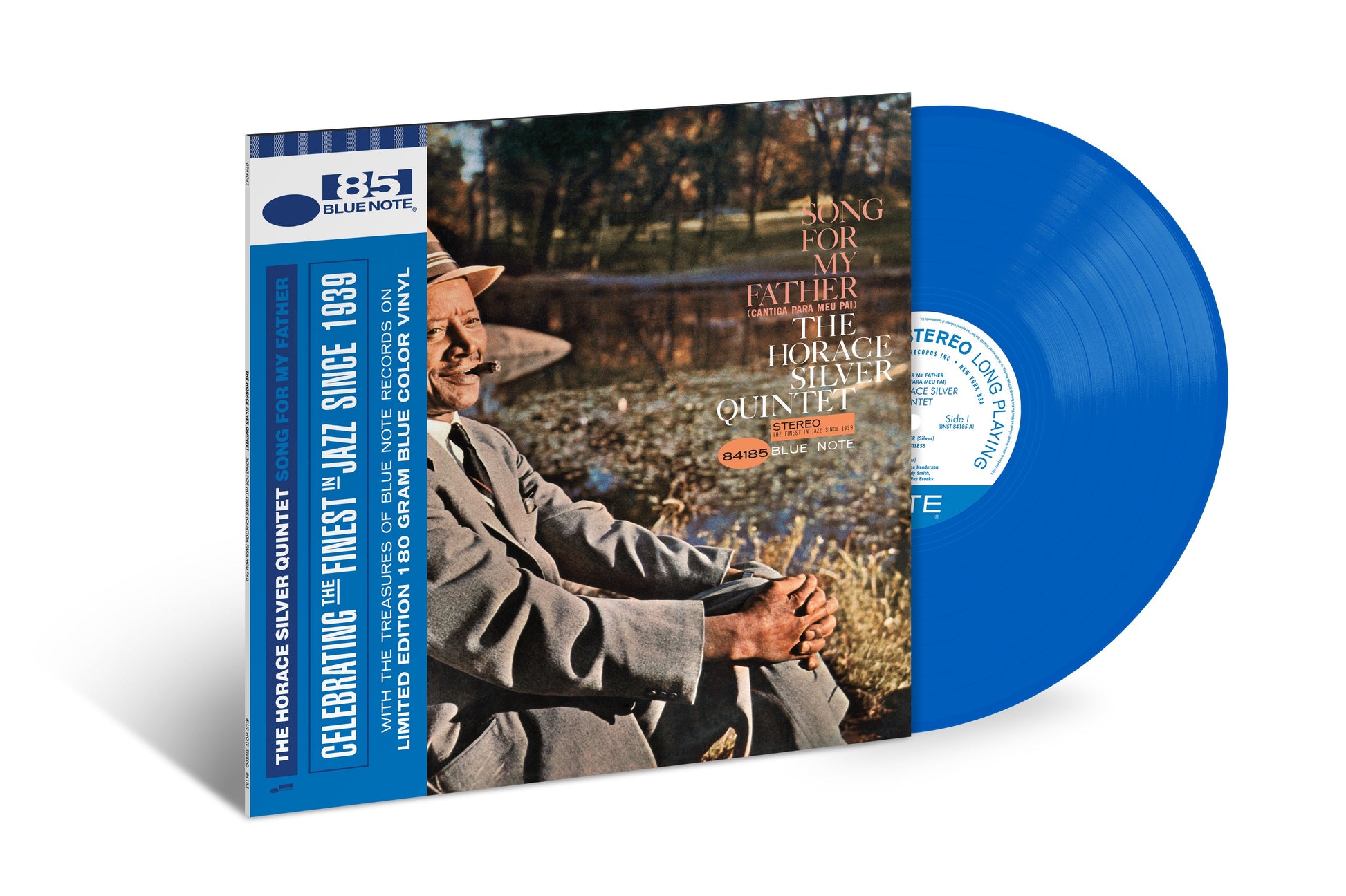 Horace Silver’s “Song For My Father” vinyl record with a portrait cover.